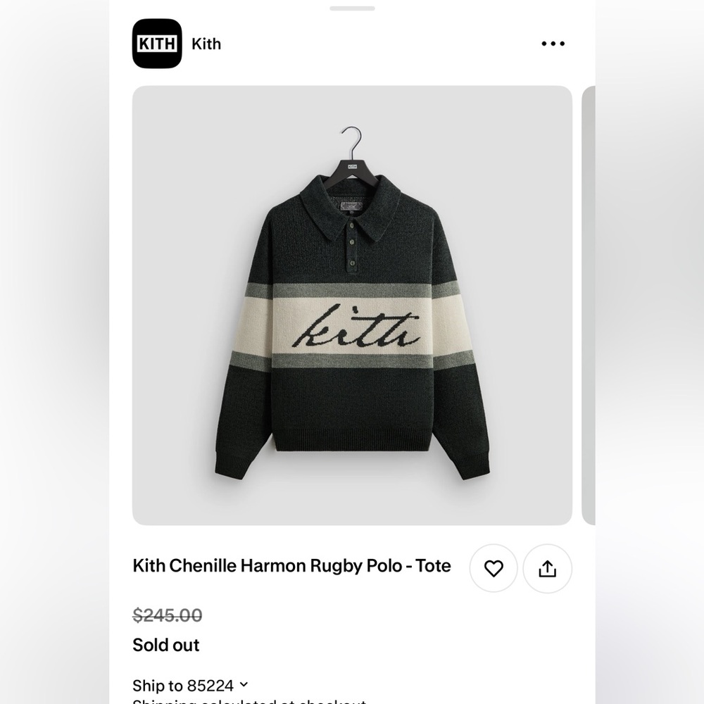 kith ruby polo shirt mens clothing gift
